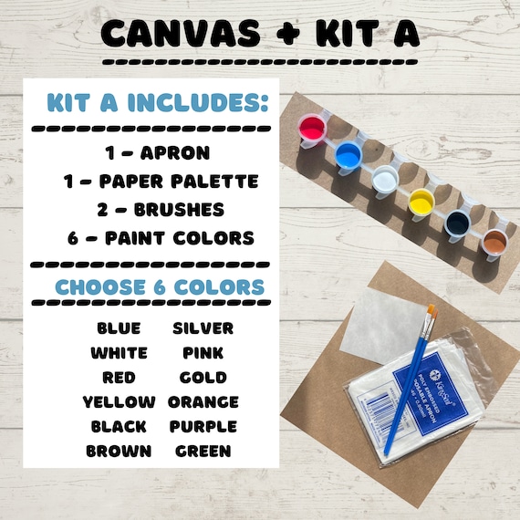 6 Sip and Paint Canvas, Pre Drawn Canvas, Paint Kit in Bulk