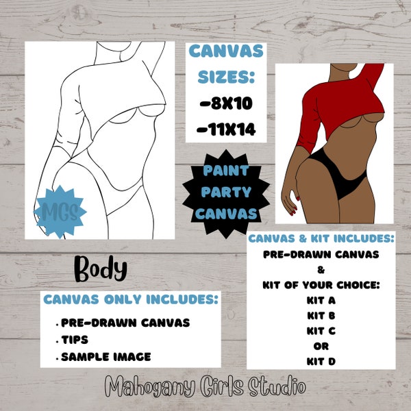 Body Paint Canvas Etsy