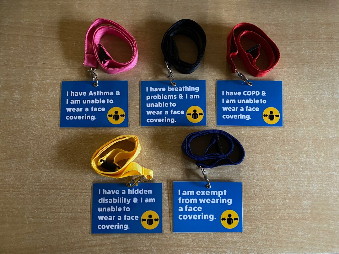 Face Covering Exemption Card UK Govt 'blue' Design Etsy UK