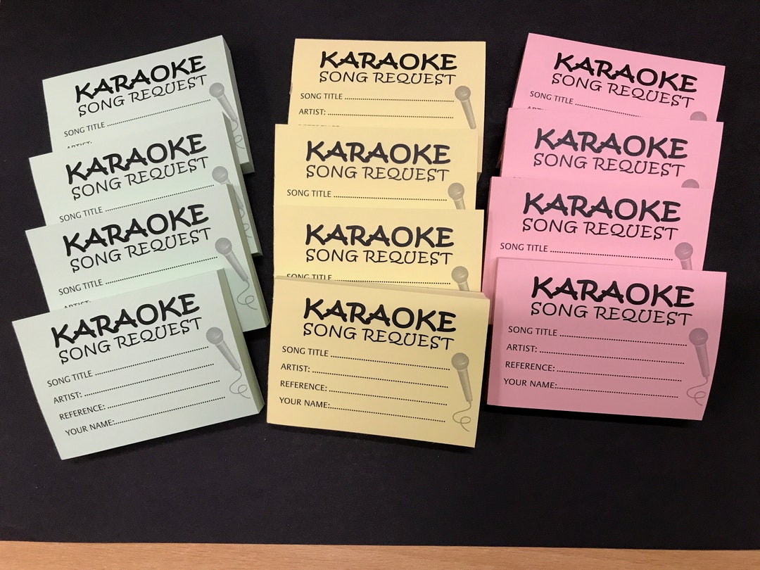 Karaoke Song Request Slips 1200 Sheets 12 Pads of 100 - Etsy UK