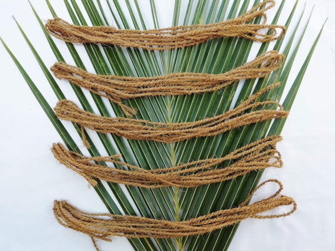 Coconut Husk Fiber Rope 100 Handmade Organic Eco Friendly Décor Coir