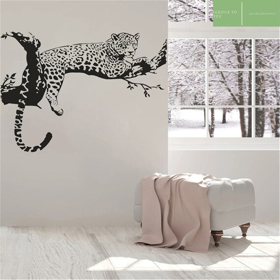 Leopard Wall Art Stickers Mural Decal Home Office Decor Animal Print HK1 