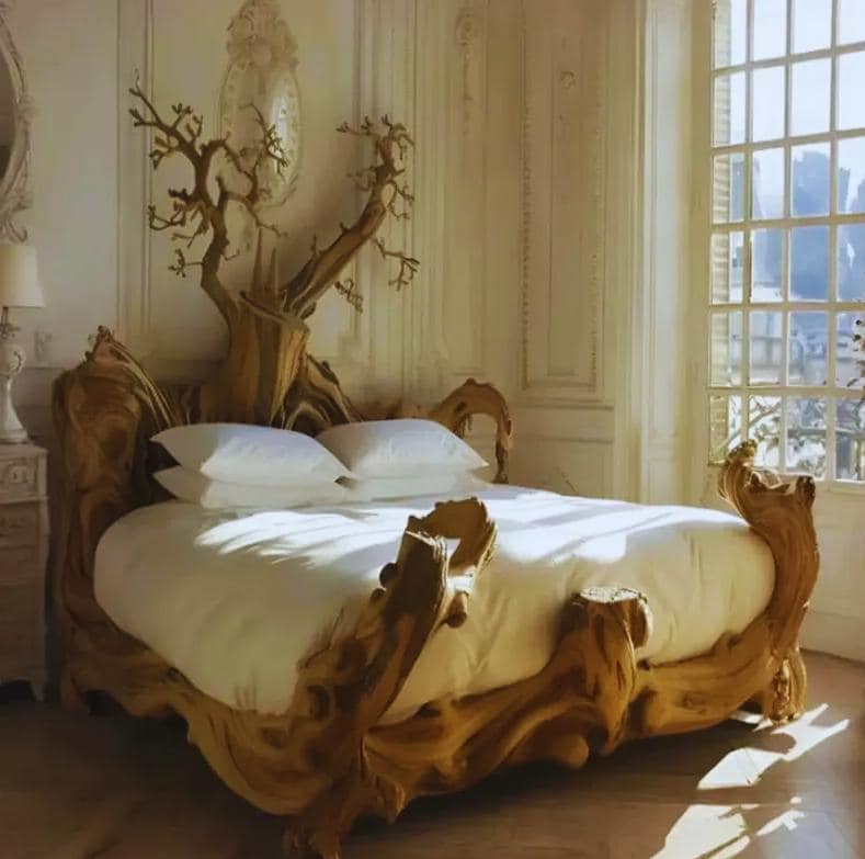Rustic Bed Frame Solid Wood Furniture Handmade Decor Bed Room Rustic Bedroom Furniture Reclaimed Wood King Bed Frame Wood Twin Platform Bed