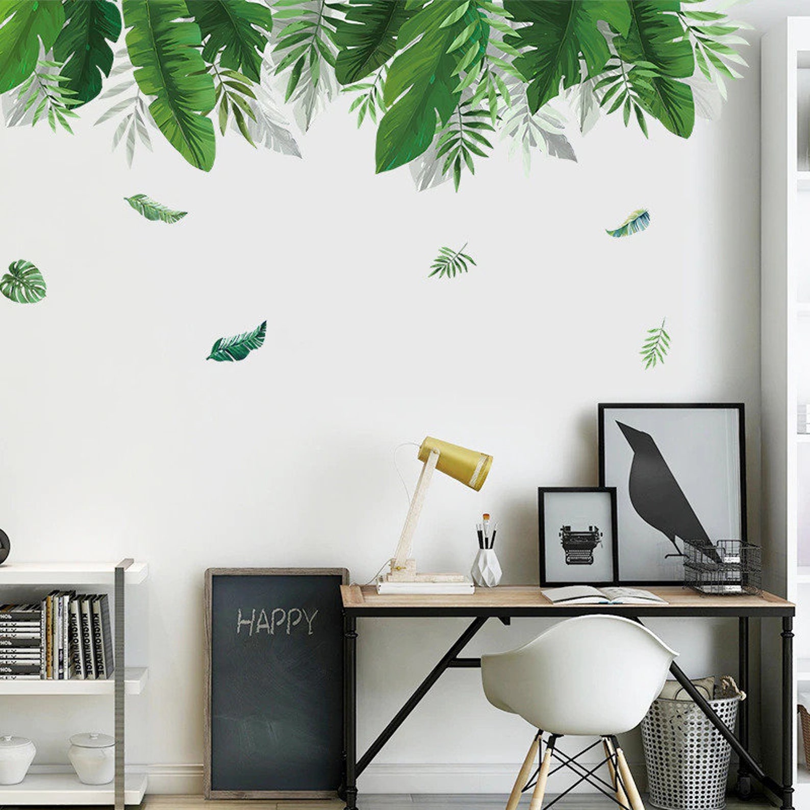 Tropical Wall Decals Banana Leaves Wall Stickers Banana Leaf Etsy