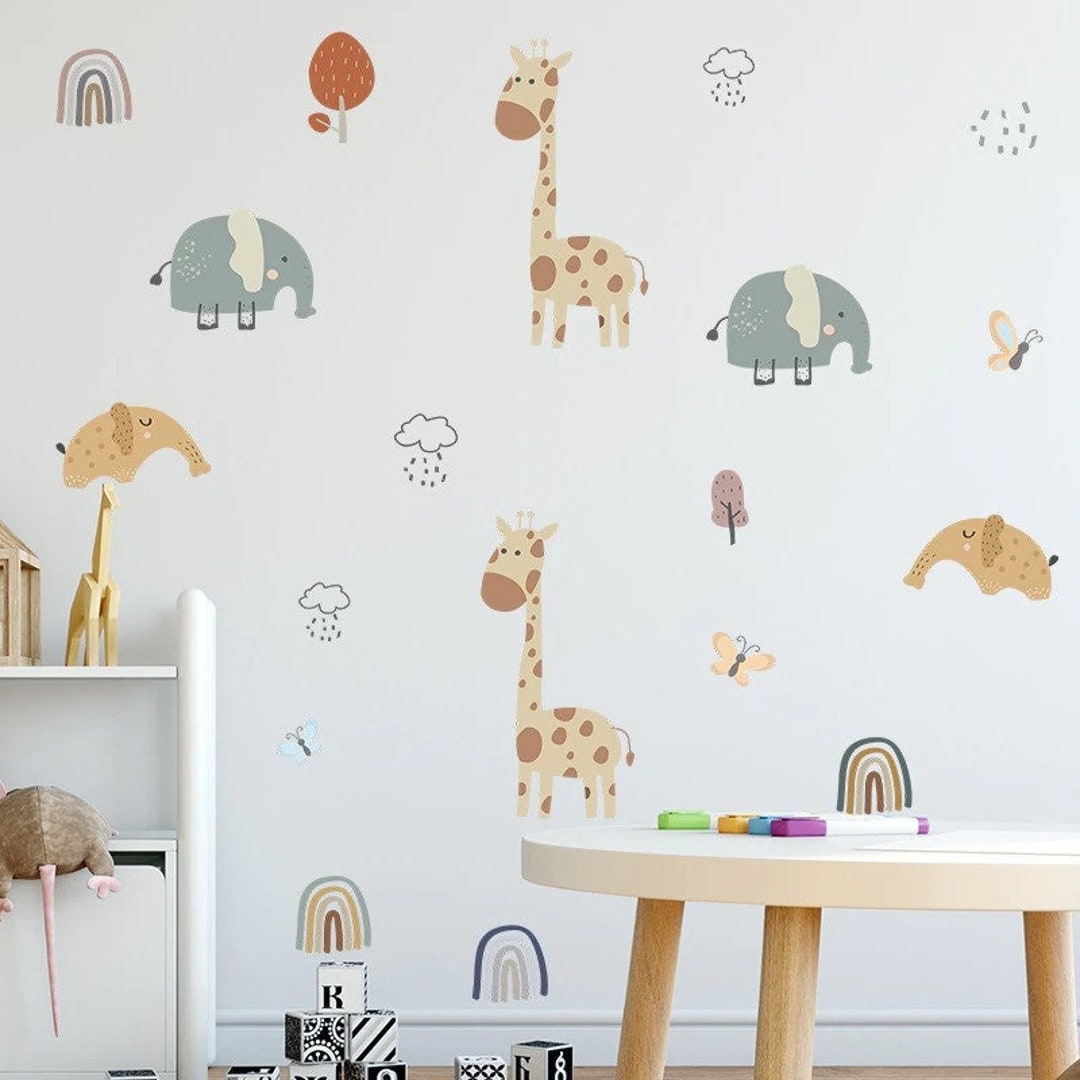 Safari Animal Wall Decals for Kids, Jungle Animals Wall Stickers