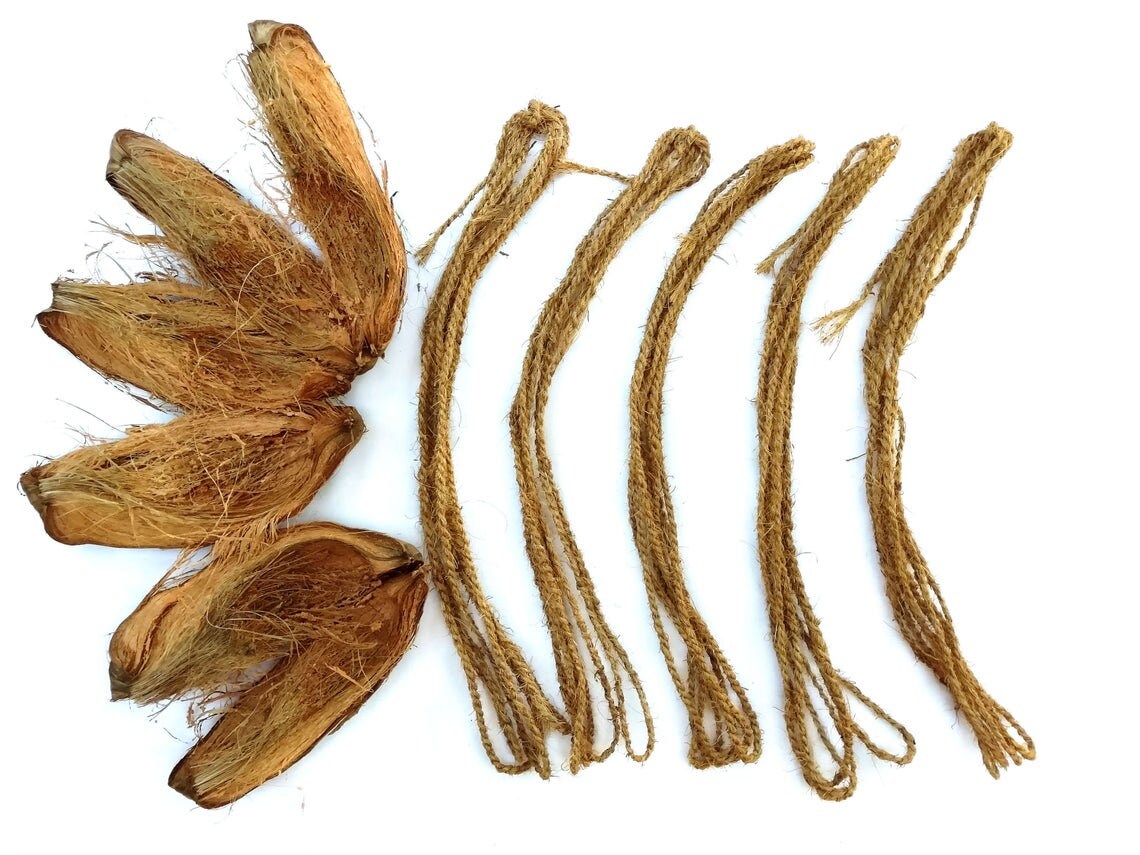 Coconut Husk Fiber Rope 100 Handmade Organic Eco Friendly Décor Coir