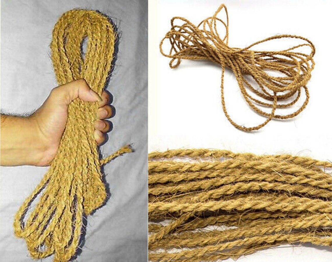Coconut Husk Fiber Rope 100 Handmade Organic Eco Friendly Décor Coir