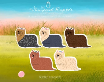 Yorkshire Terrier Die Cut Sticker, Dog Breed Waterproof Vinyl Laptop Decal, Gift for Pet Lover Dog Owner, Cute Dog Stationery Party Favor