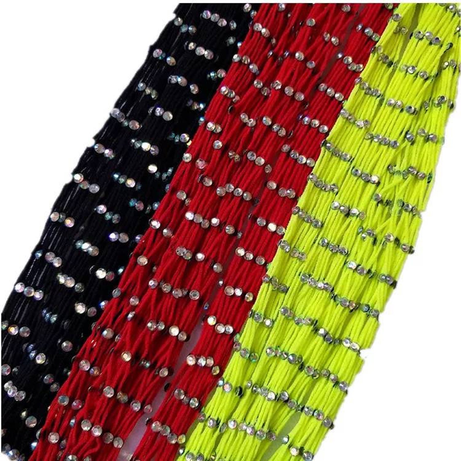 rhinestone fishnet thigh highs