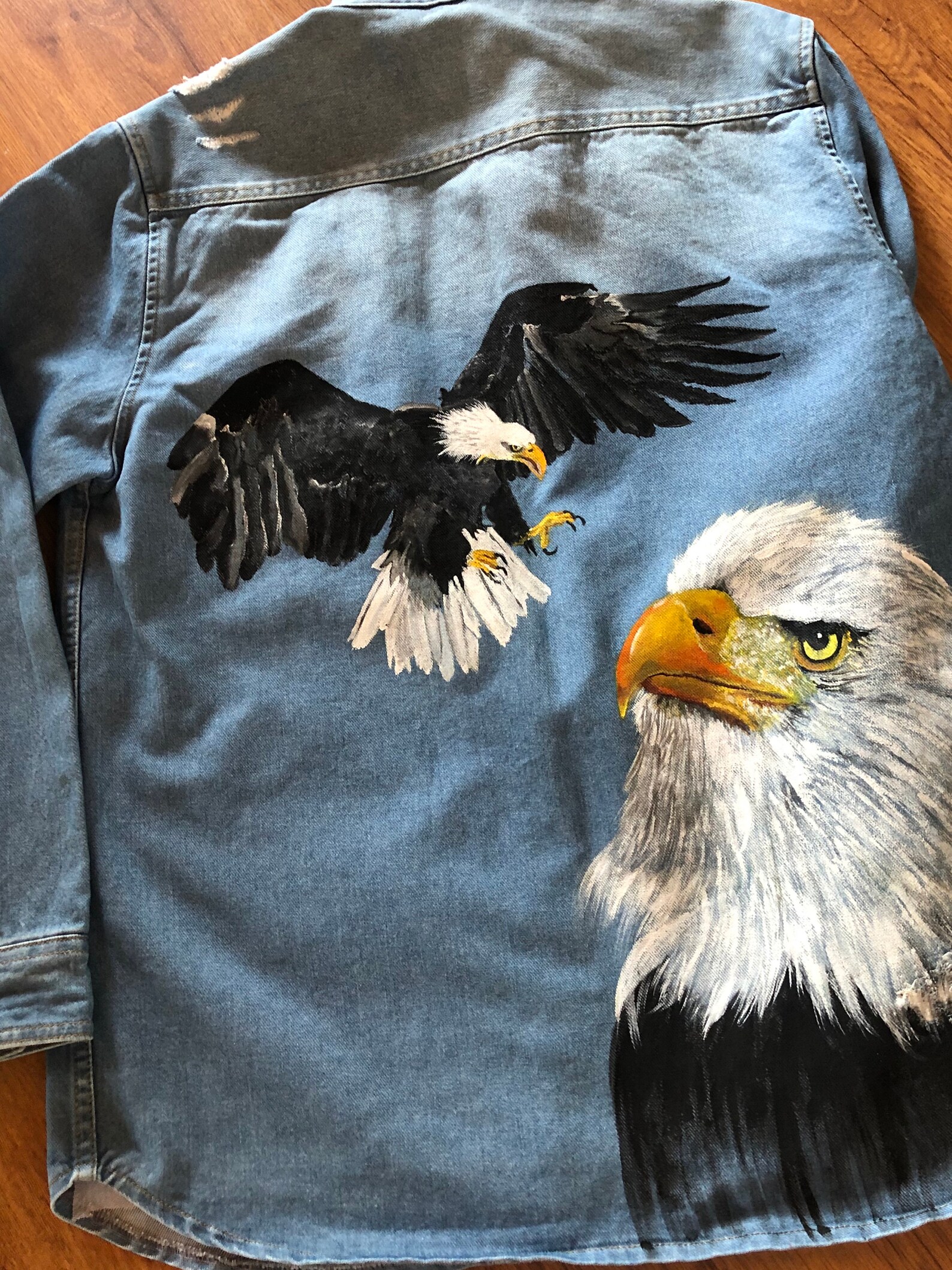 Custom Design Painting Eagle Jacket for Men And Women D'y Etsy