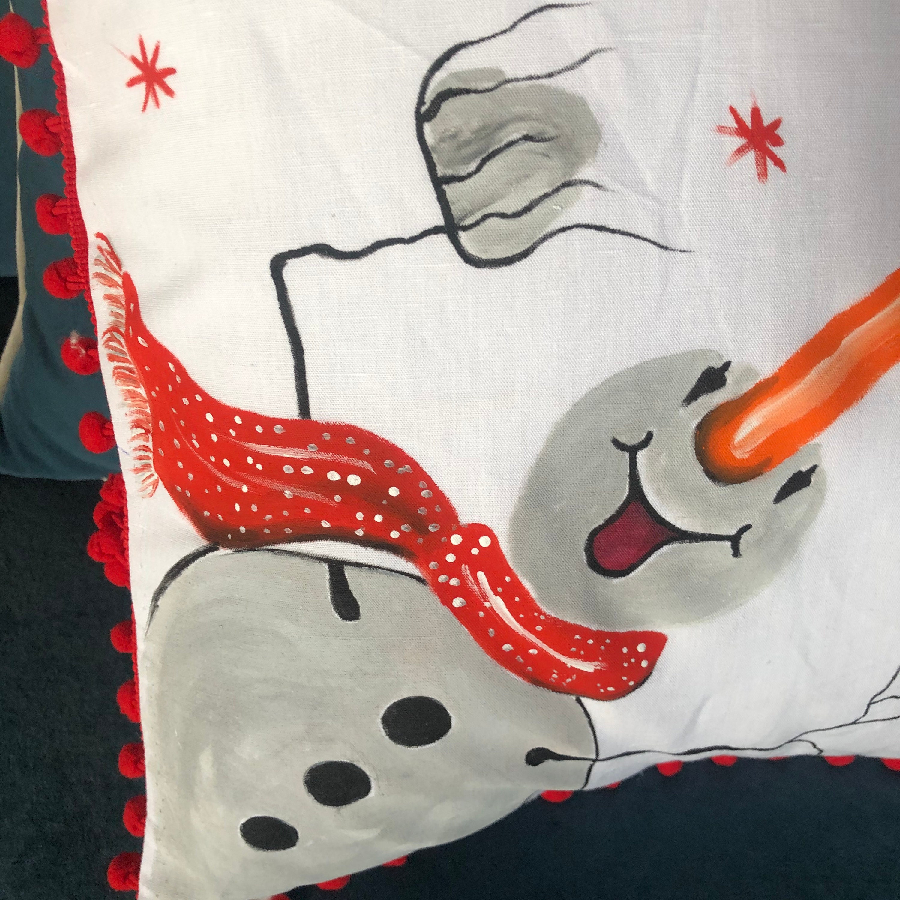 Christmas Gift İdeasChristmas Pillow Case PillowHand Painted Etsy