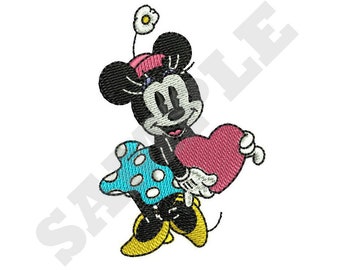 Minnie Mouse Valentine Machine Embroidery Design