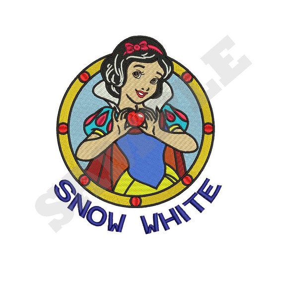 Snow White Machine Embroidery Design Etsy