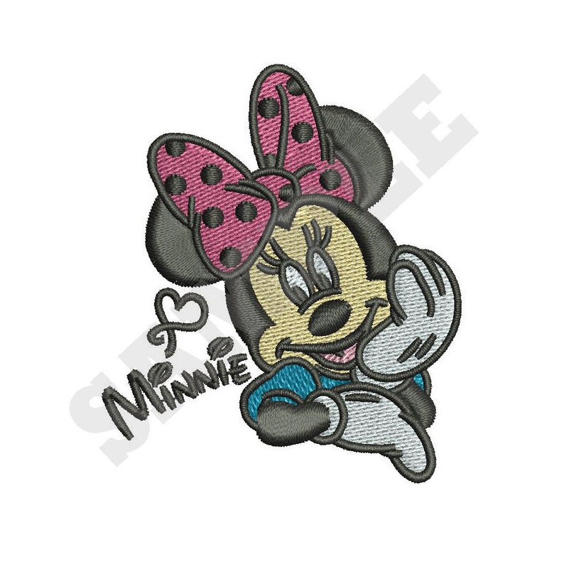 Minnie Mouse Machine Embroidery Design Etsy
