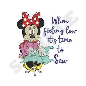 Seamstress Minnie Machine Embroidery Design