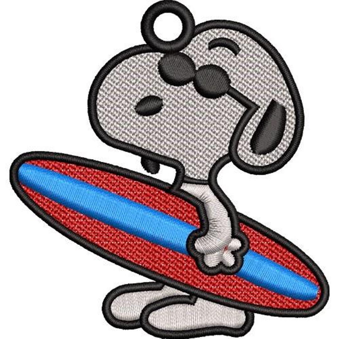 FSL Surfer Snoopy Machine Embroidery Design 3 Sizes, Peanuts Character Design, Cartoon ...