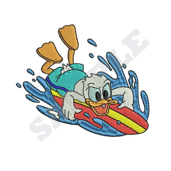 Buy Donald Duck Surfing Machine Embroidery Design Online in India - Etsy Buy Donald Duck Surfing Machine Embroidery Design Online in India - Etsy