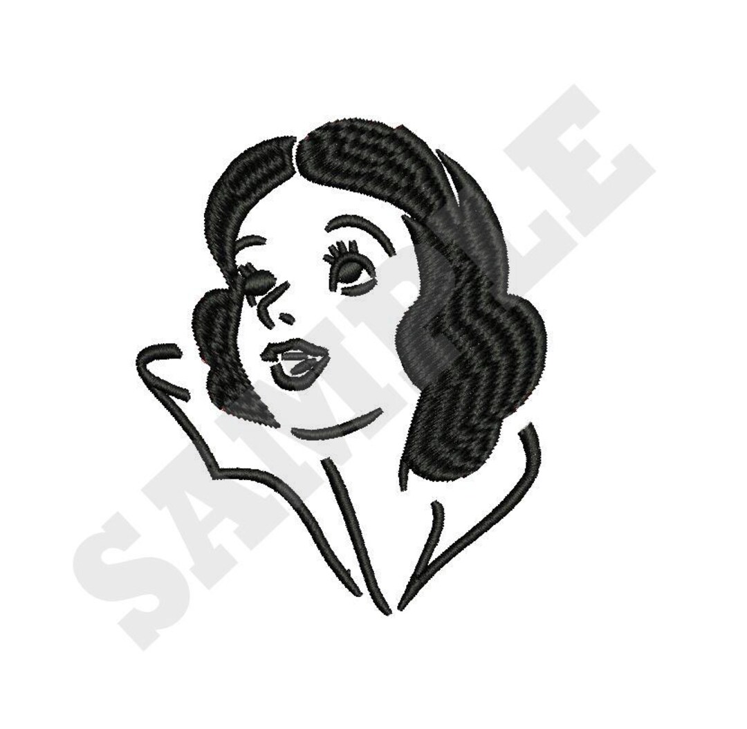 Snow White Machine Embroidery Design Etsy