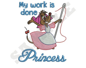 Cinderella Embroidery Design