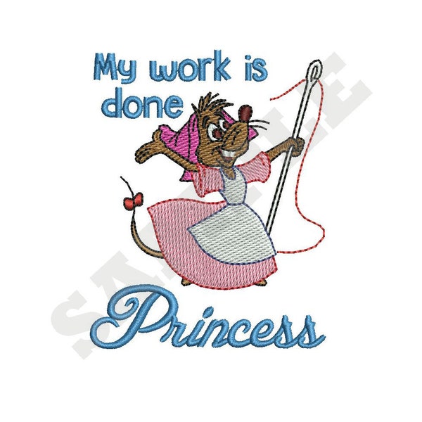 Cinderella Embroidery Design