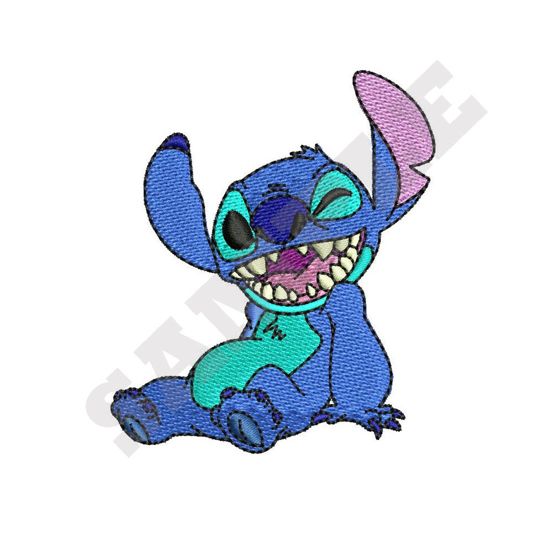 Stitch Laughing Machine Embroidery Design Etsy