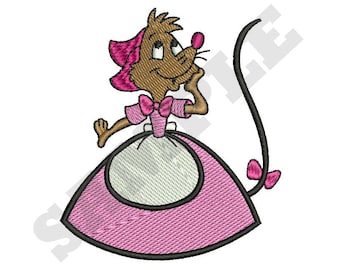 Cinderella Mouse Machine Embroidery Design