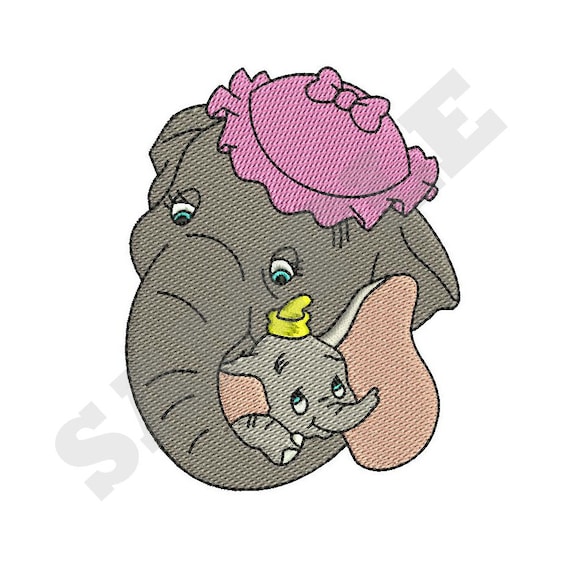 Dumbo And Mom Machine Embroidery Design Etsy 日本