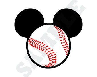 Mickey Mouse Baseball SVG Graphic Art