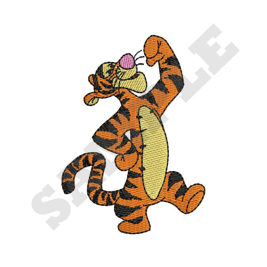 Disney © Winnie the Pooh Tigger - Iron on patches, size: 6,1 x 4,5 cm