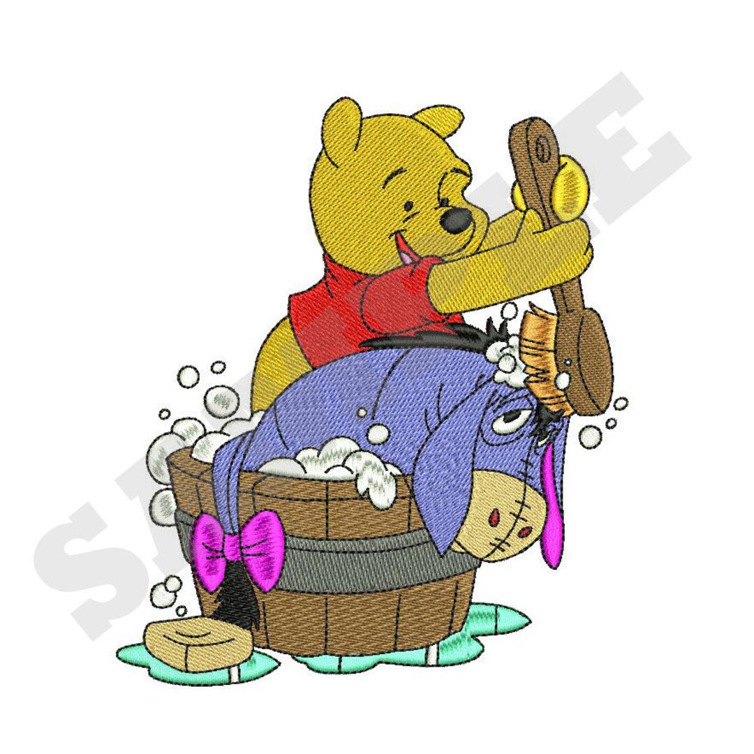 Eeyore Bath Machine Embroidery Design Etsy