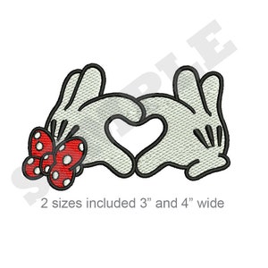 Minnie Mouse Hands Machine Embroidery Design - Etsy