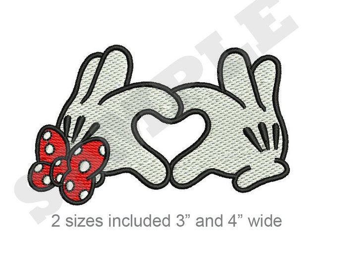 Minnie Mouse Hands Machine Embroidery Design | Etsy