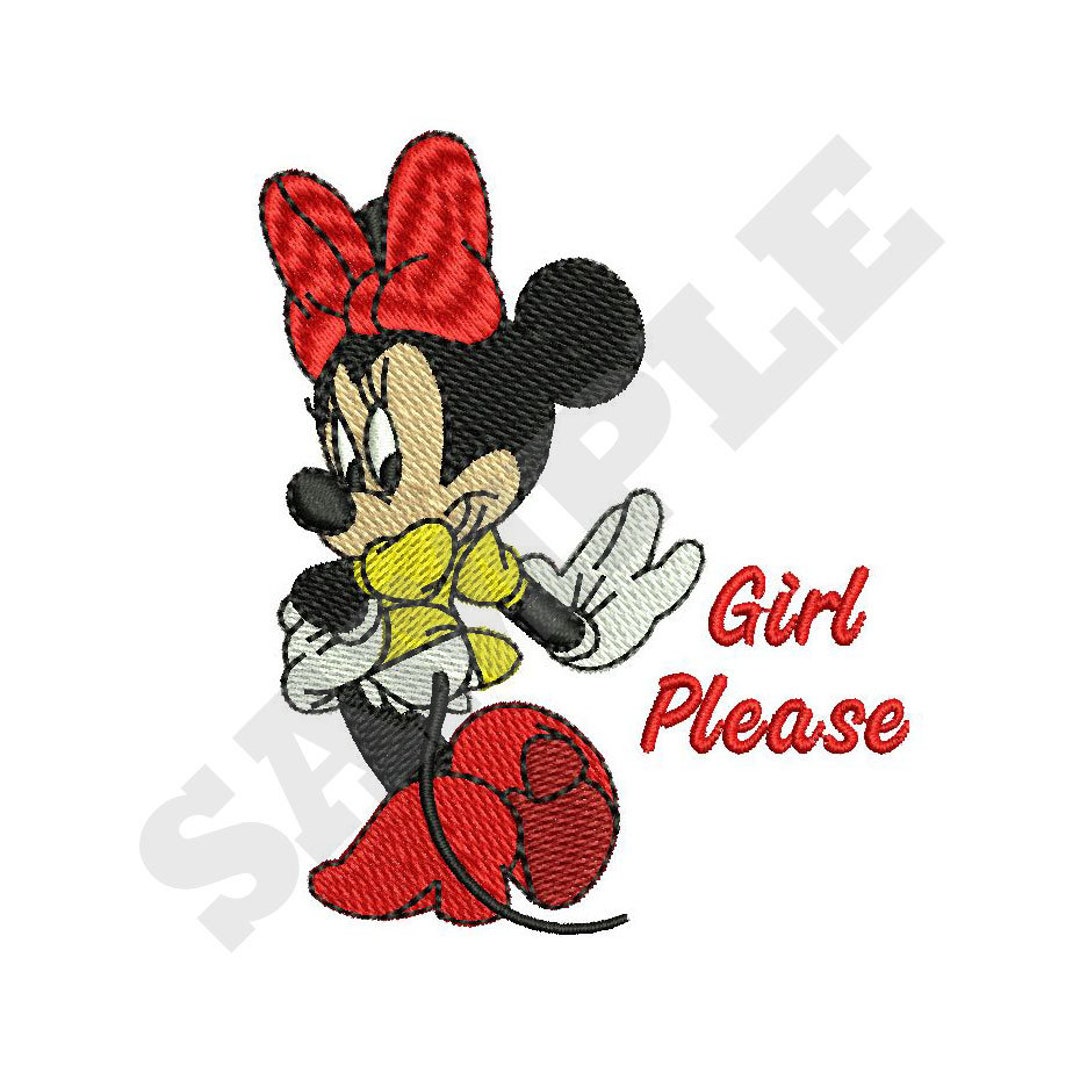 Minnie Mouse Machine Embroidery Design Etsy