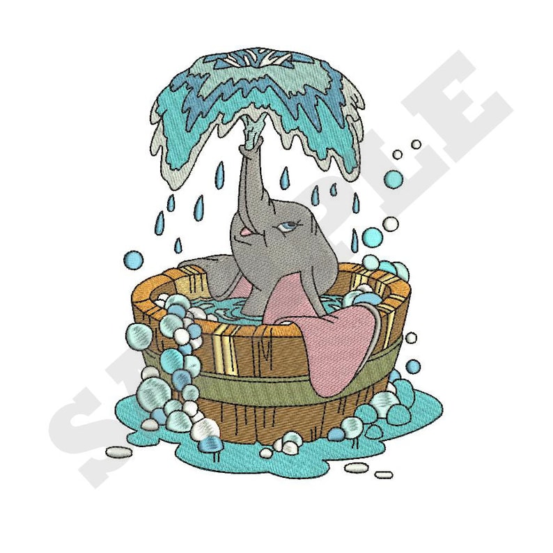 Dumbo Spray Machine Embroidery Design imagem 1