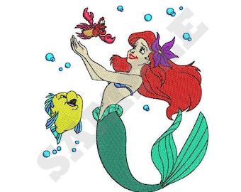 Ariel and Friends Machine Embroider Design