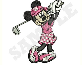 Golf de Minnie Mouse - diseño de bordado de máquina