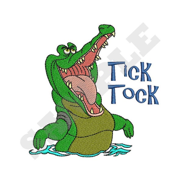 Tick Tock Machine Embroidery Design