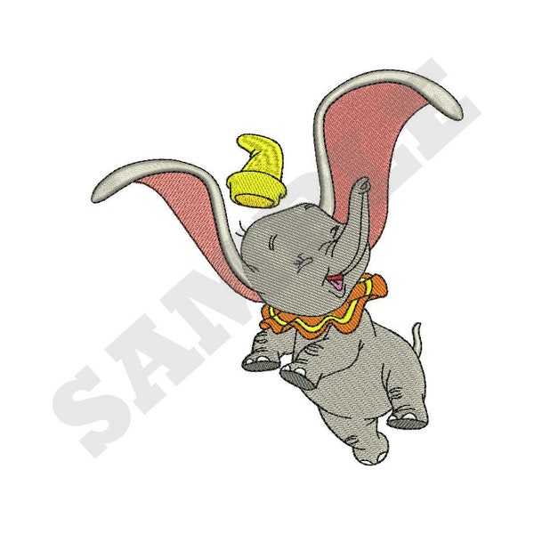 Dumbo Flying Machine Embroidery Design