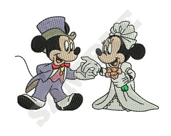 Disegno di ricamo di Minnie e Topolino