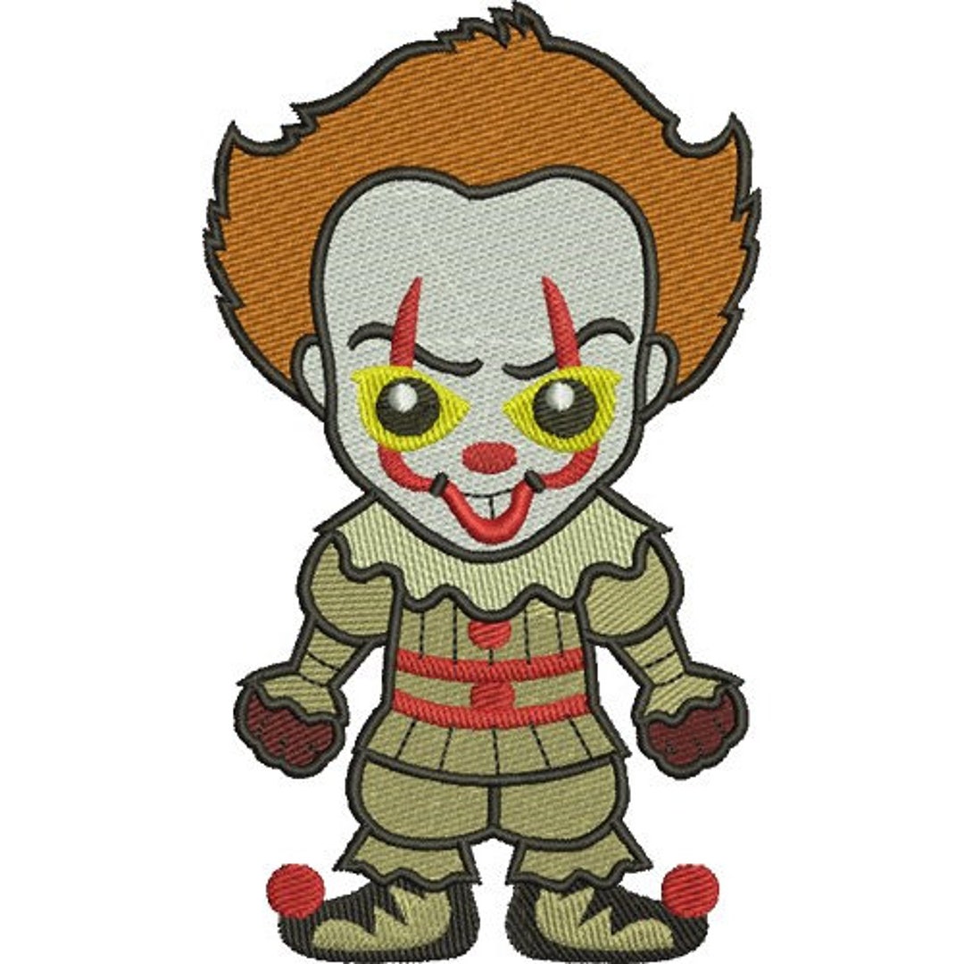 thumbnail image 2 of It Pennywise Horror Movie Character Large Embroidered Iron-On Patch 2 of 4