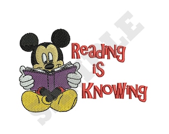 Reading is Knowing Machine Embroidery Design