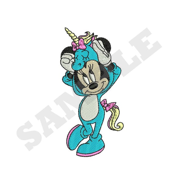 Unicorn Minnie Machine Embroidery Design