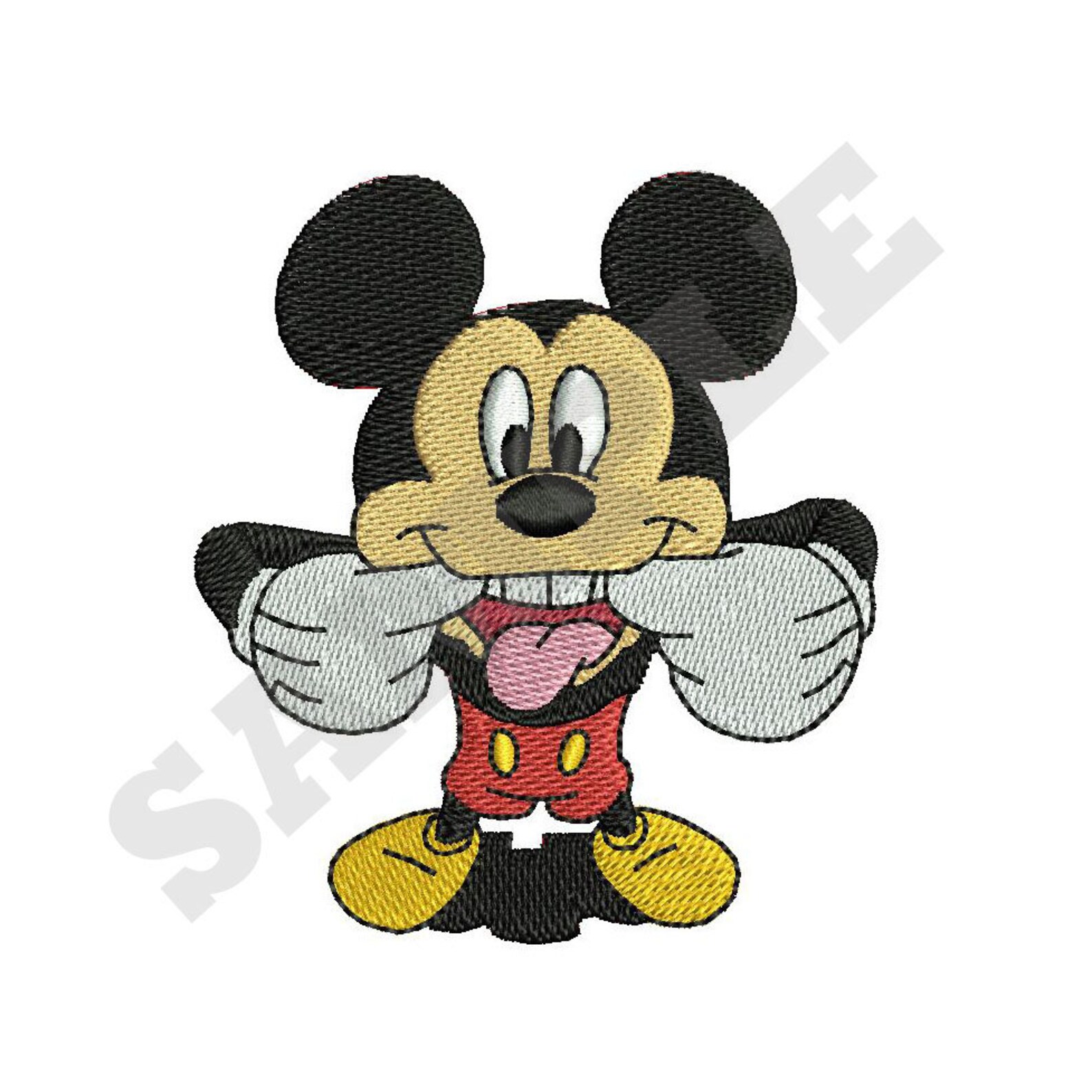 Mickey Mouse Sticking Tongue Out Machine Embroidery Design - Etsy
