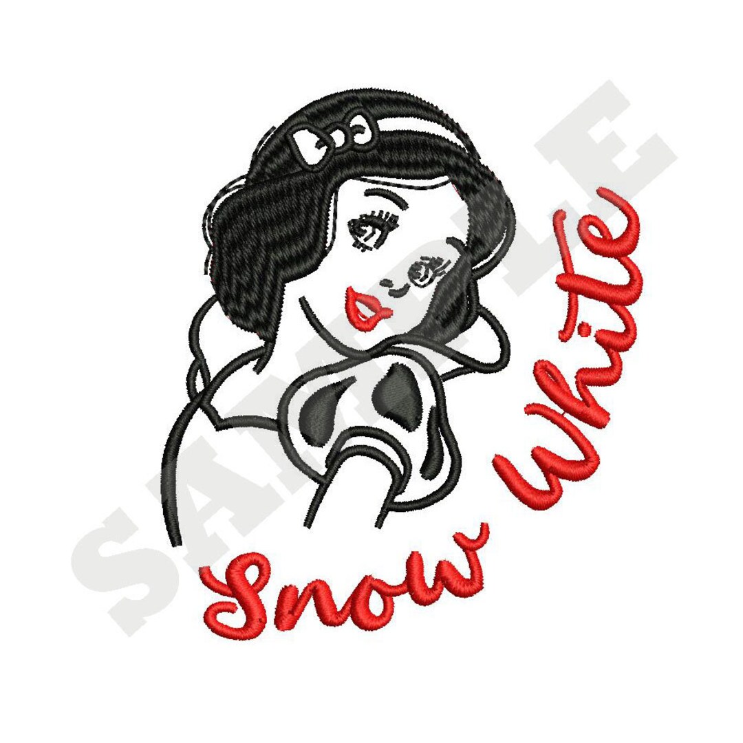 Snow White Machine Embroidery Design Etsy