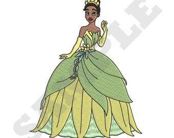 Princess Tiana Machine Embroidery Design