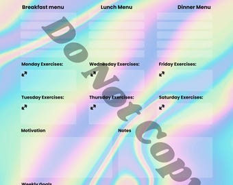 Workout Planner Printable | Fitness Tracker | Exercise Log | Weekly Workout Schedule | Gym Planner PDF