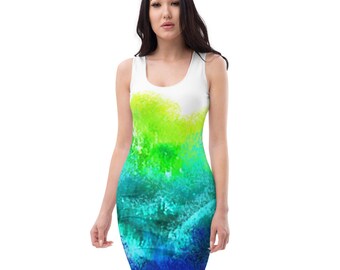 Ocean Watercolor Dress