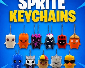 Sprites Fort Building 3D Printed Keychain – Battle Royale Gamer Sprite Accessory