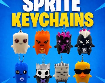 Sprites Fort Building 3D Printed Keychain – Battle Royale Gamer Sprite Accessory