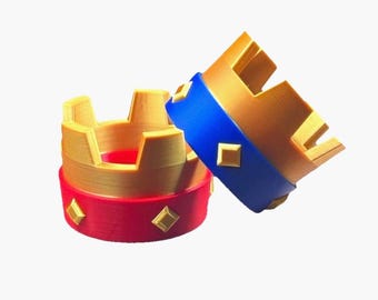 3D Printed Royale Battle Clash Crown - Gamer Decor Cake Topper Gift